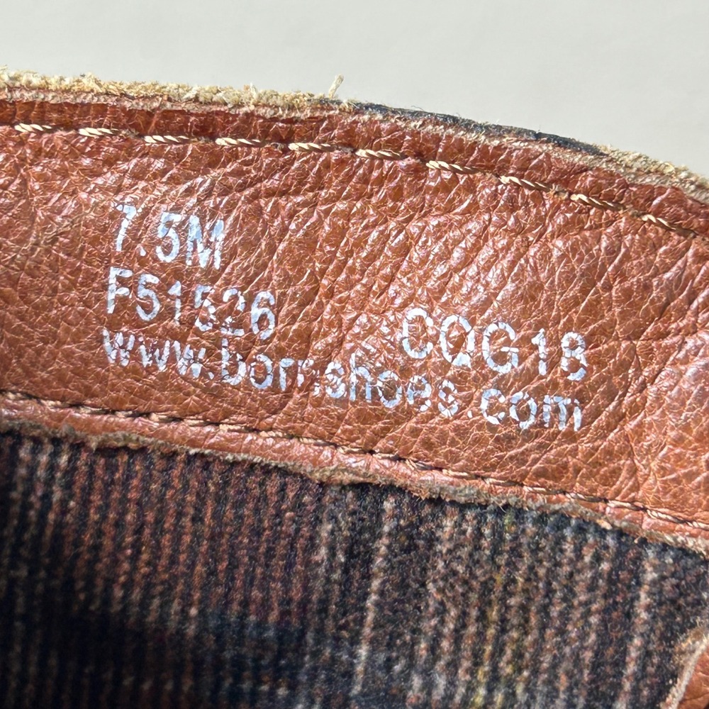 Born Boots Size 7.5 Eton F51326 Brown Suede Strappy‎ Tassel Ankle Low Heel Zip - Picture 7 of 9